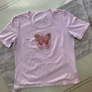women’s Butterfly Short Sleeve Shirt
